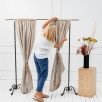 Rod Pocket linen curtain panels