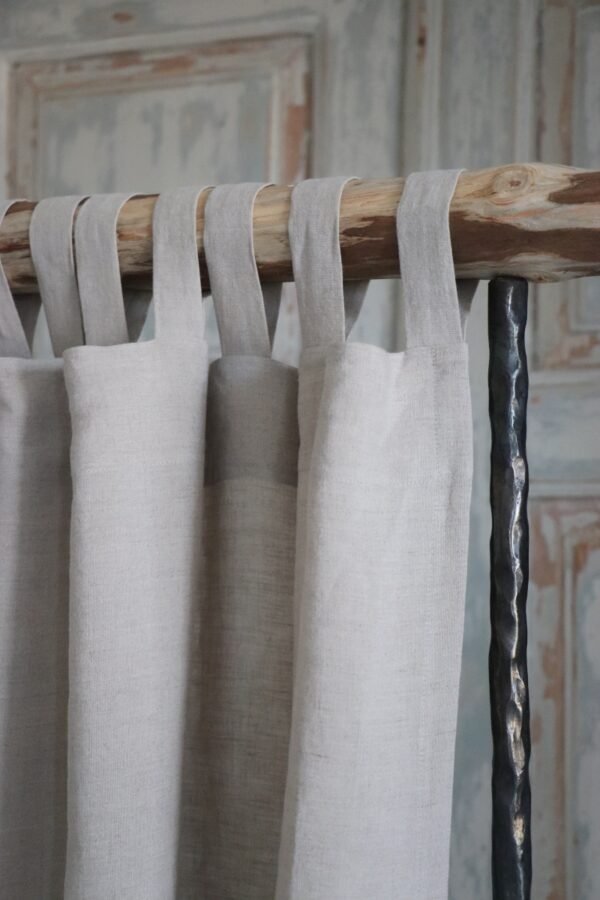 Tab Top Linen Curtain Panel