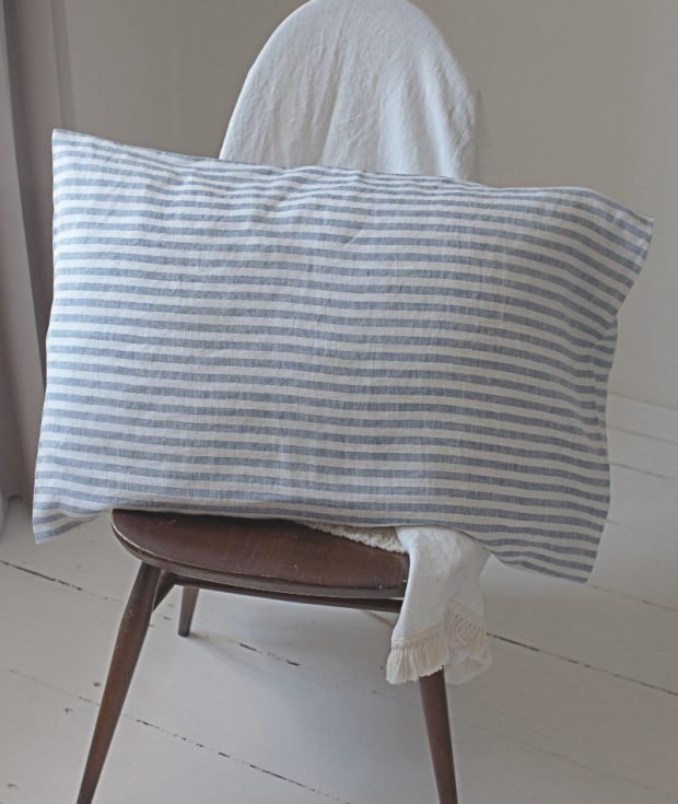 Striped Linen Pillow Cover
