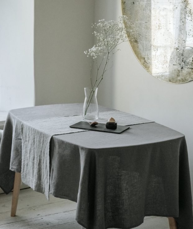 Gray Tablecloth