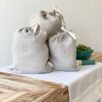 storage natural linen bread bag