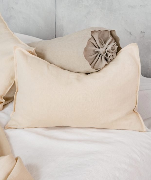 Linen Bolster Pillow Cover