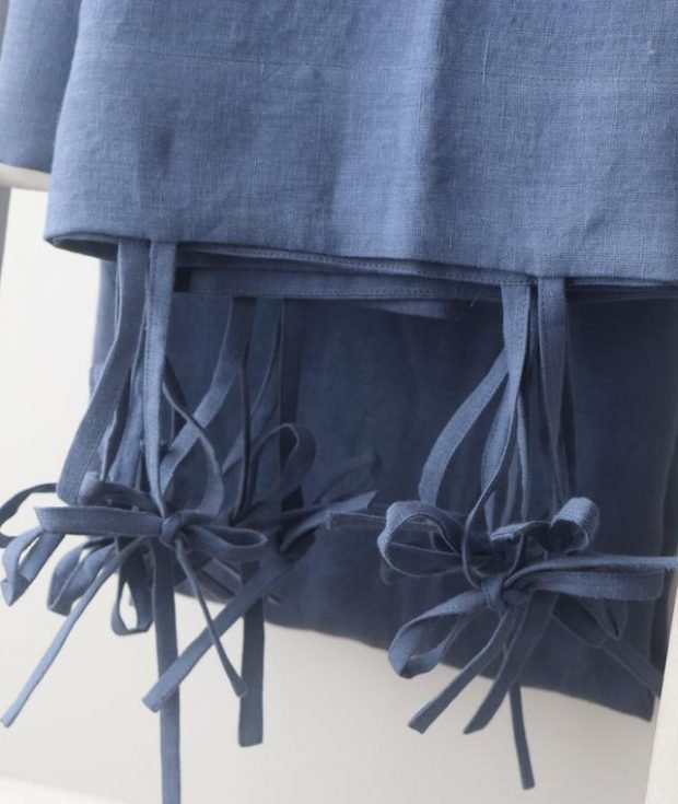 Blue curtains