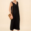 Linen V-neck Dress