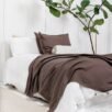 Linen Brown Throw