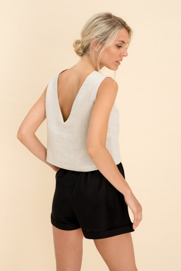 Linen Crop Top