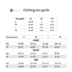 Clothing size guide