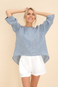 White Linen Shorts