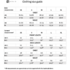 clothing size guide