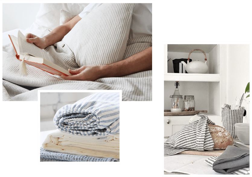 striped collection linen home textiles